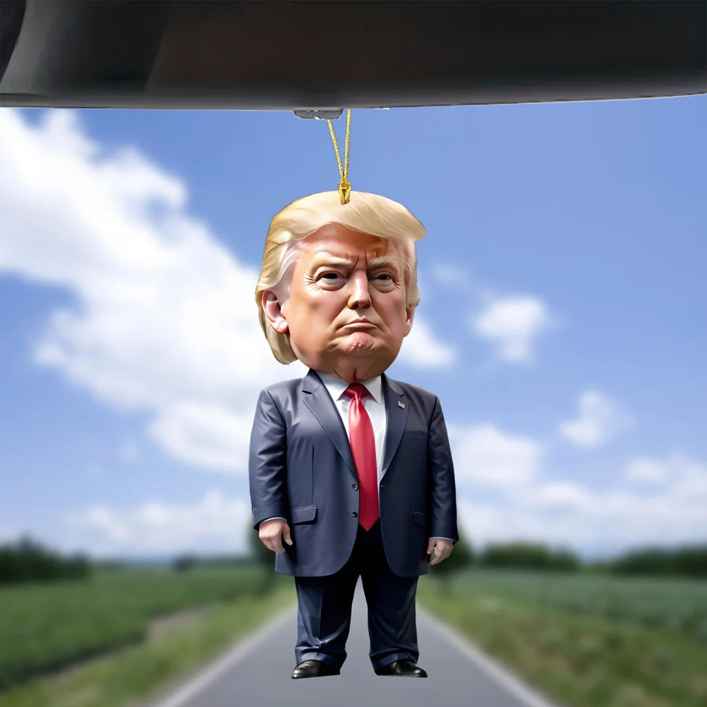 Trump Christmas Ornament 2024 - Funny Acrylic Tree Decoration & Car Pendant